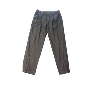 Haggar Mens 36 x 30 Black Pinstriped Pants